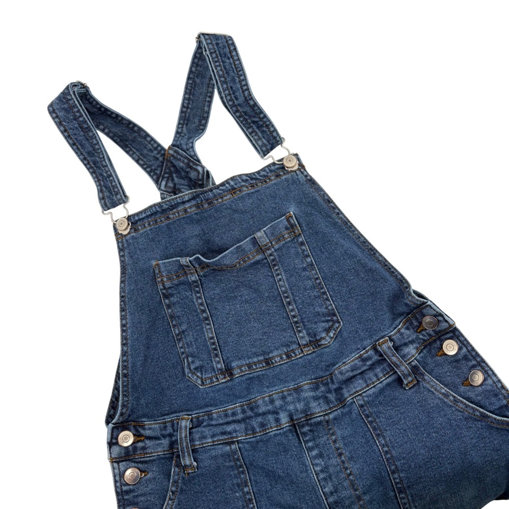 Celebrity‎ Pink Women's Denim Overalls Distressed Ripped Blue Size M